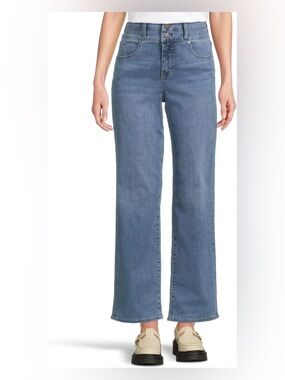 Liverpool Kennedy High-rise Straight Jeans W/ Double Waistband